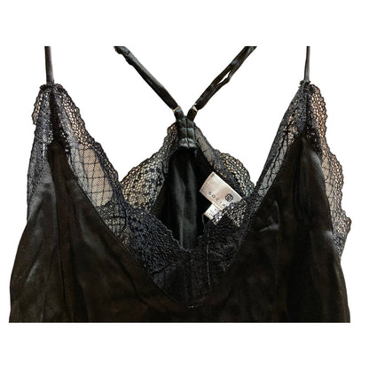 Socialite Camisole Top Extra Small XS Black NEW Lace Trim Cross Back X-Back