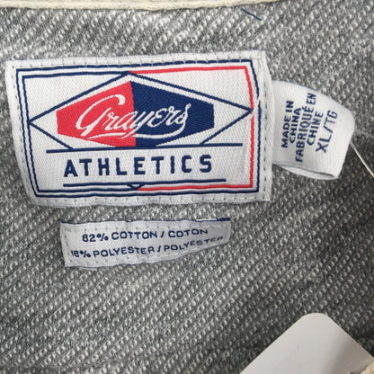 Grayers Athletics Sweatshirt Hoodie Long Sleeve Solid Grey Heather Size X-Large