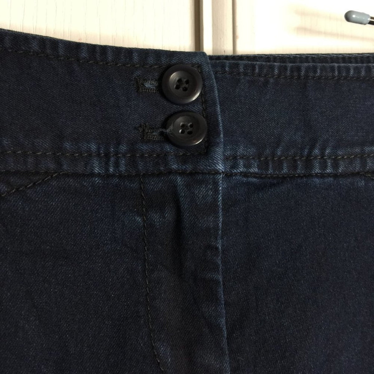 J. Jill Flat front Stretch Boot Cut Jeans Dark Wash Low Rise Denim Petite Sz 4