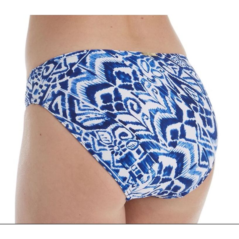 Lauren Ralph Lauren BLUE Bias Tribal Ikat Print Bikini Swim Bottom, US 12