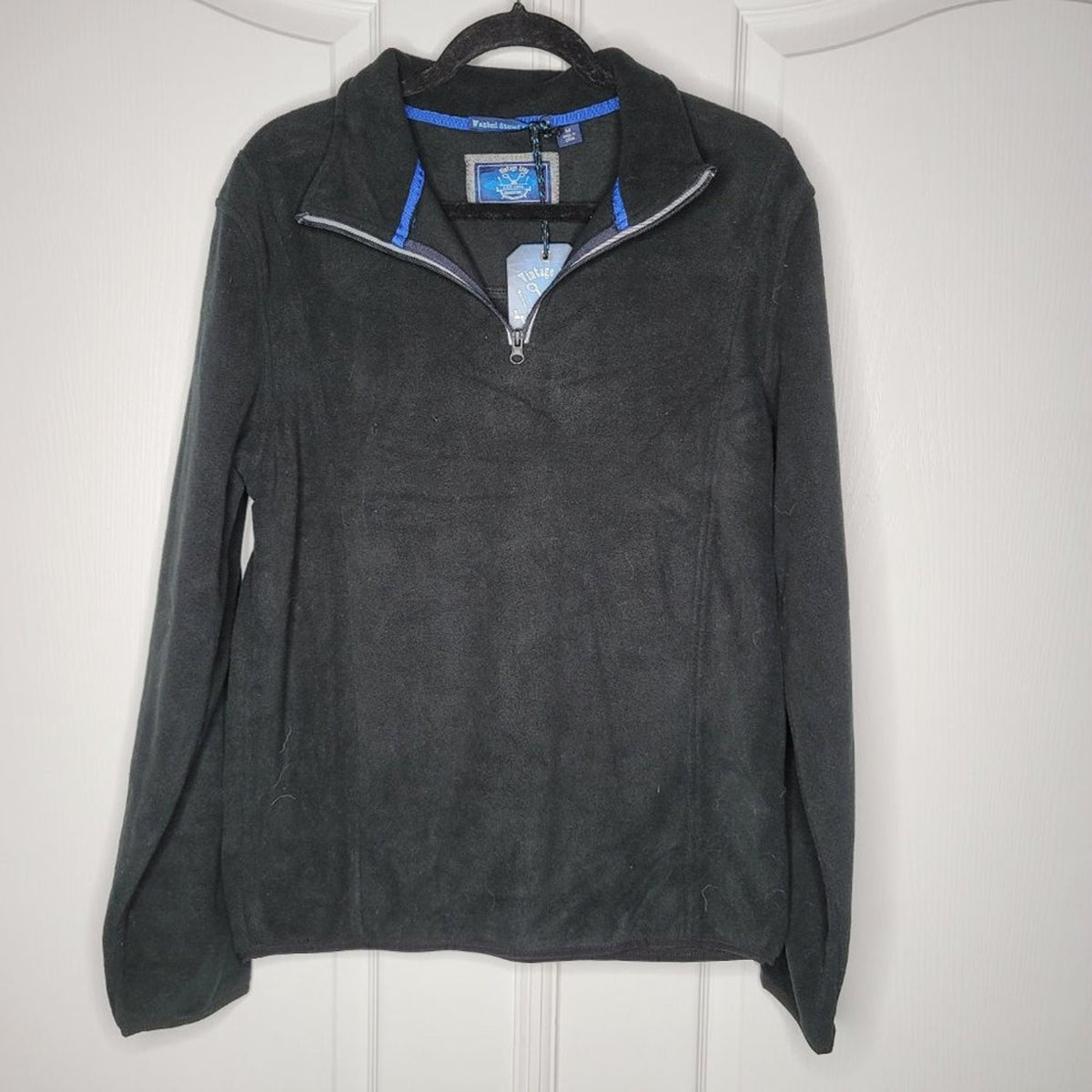 Vintage 1946 1/4 Zip Long Sleeve Pullover Sweater Mens Sweatshirt Fleece Medium
