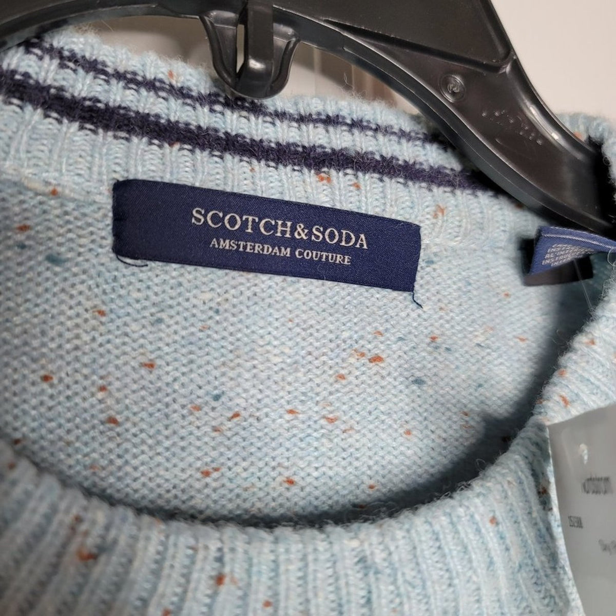 Scotch & Soda Starwatcher Sweater Sz Small Sparkly Orange/Black/Teal Stripe NWT