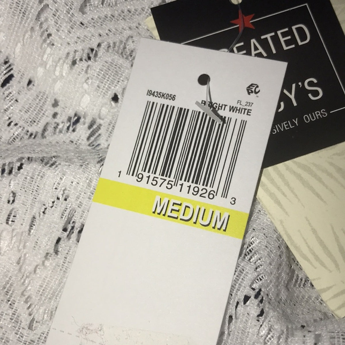 Miken Swim NEW White Lace Swim Cover Up Top Size Medium