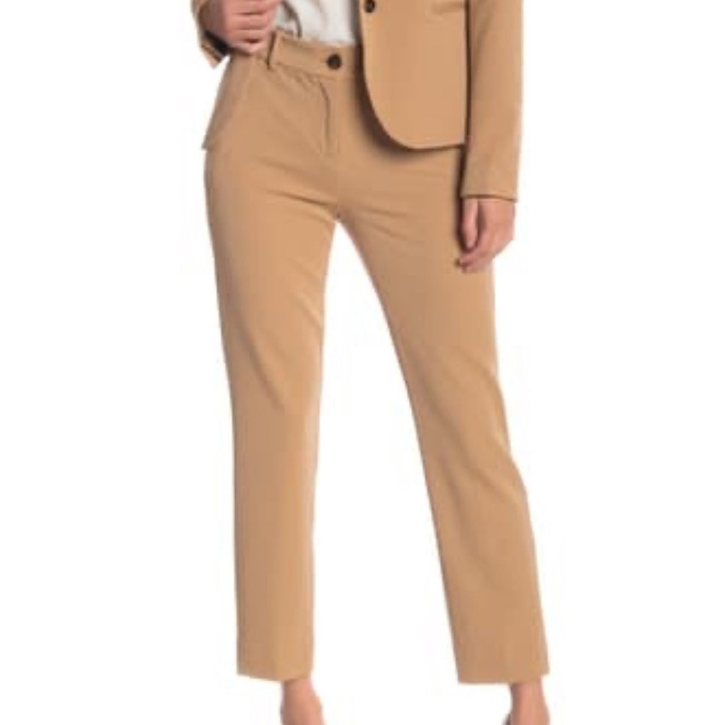 J. Crew Slim Ankle Crop Pants Size 8 Tan Slim Casual career