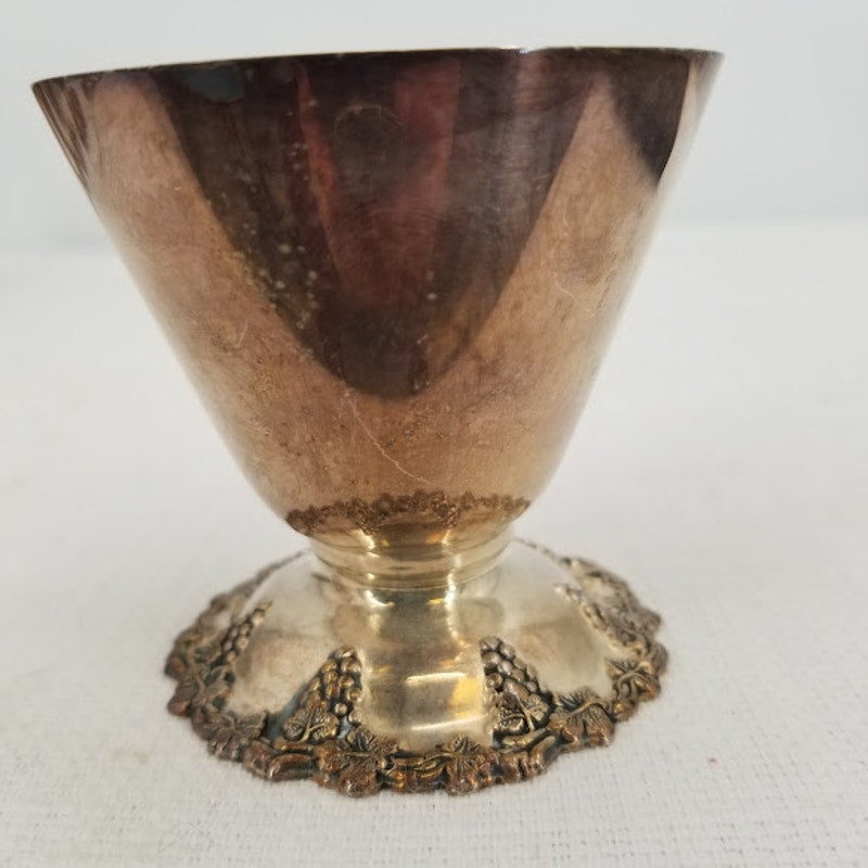 Vintage Signed DG Alpaka Silver Pedestal Footed Wine Cups German Set of Six
