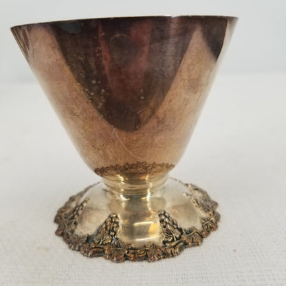 Vintage Signed DG Alpaka Silver Pedestal Footed Wine Cups German Set of Six