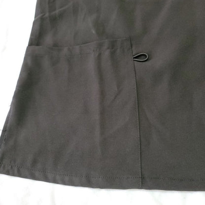 4 Flex VNeck Shirt Top Short Sleeves Utility Scrubs Two Pockets Black Medium NWT