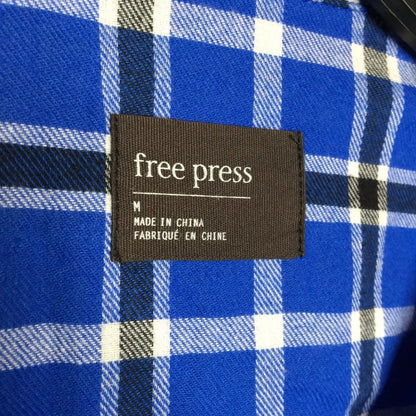 NWT Free Press Plaid Flannel Button Up Size Medium long Sleeve Shirt Top