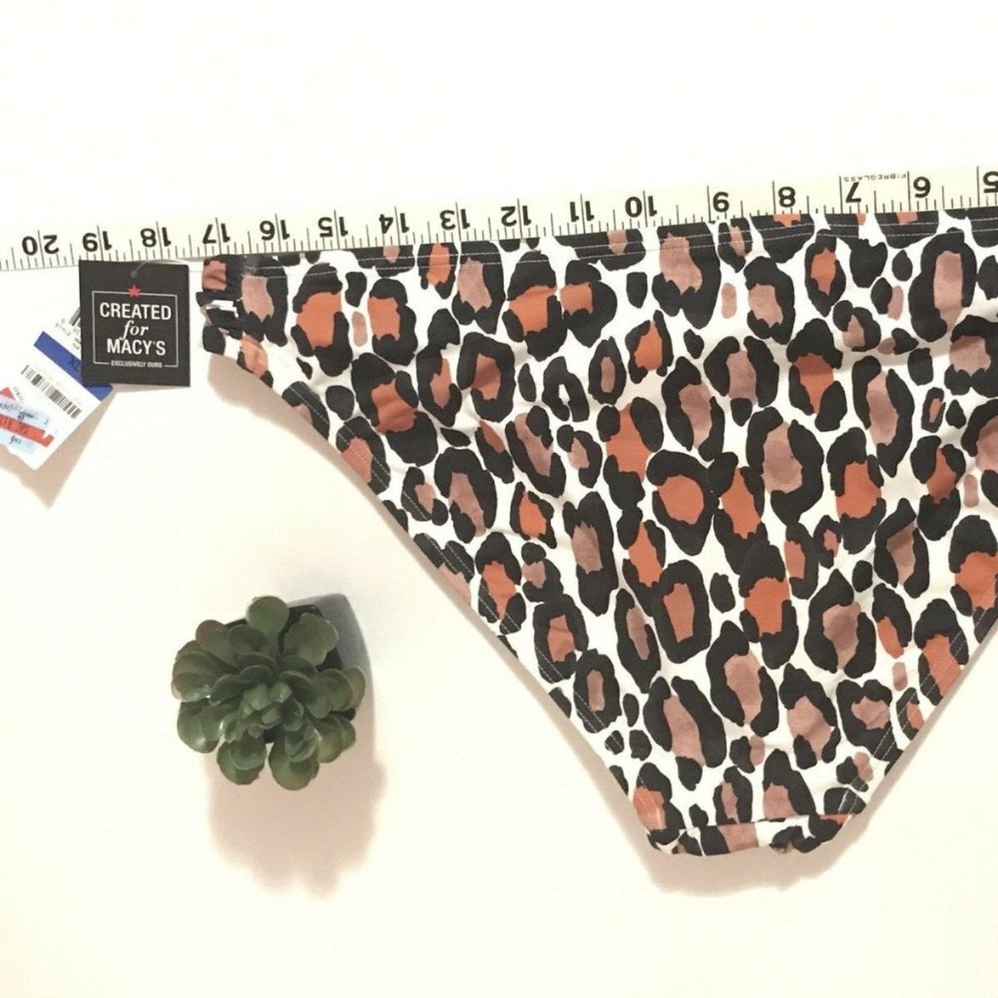 Bar iii Hipster Run Wild Print Side Shirred Bikini Size XL
