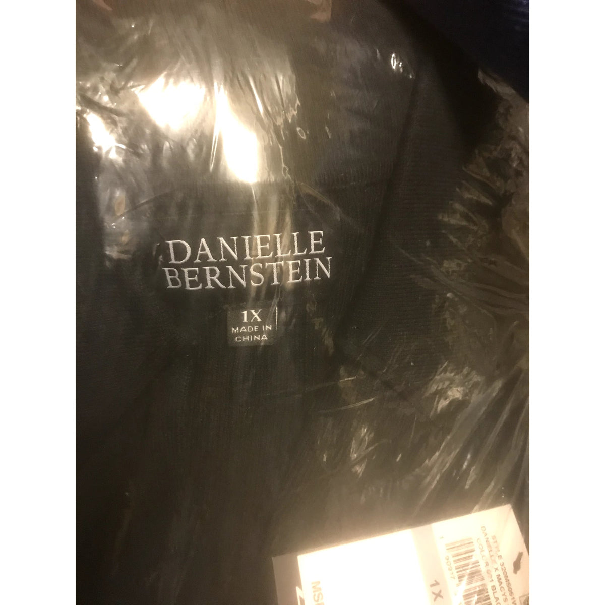 Danielle Bernstein Trendy Ribbed Button Cardigan Sweater Black Plus Size 1X NWT