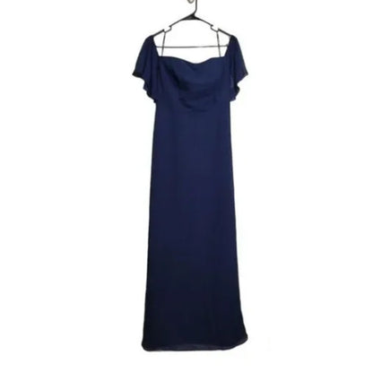 Levkoff Flutter Sleeve Full Length Dress NWT Lined Off the shoulder Size 10