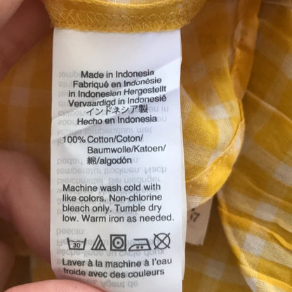 J. Crew NEW Yellow Ruffle Popover Shirt Size XXS