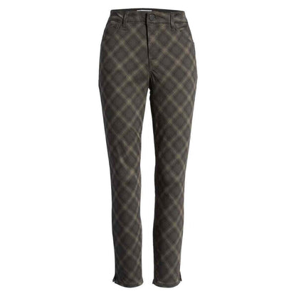Wit & Wisdom Ab-Solution High Rise Ankle Skimmer Jeans Size 10 Olive Plaid NWT