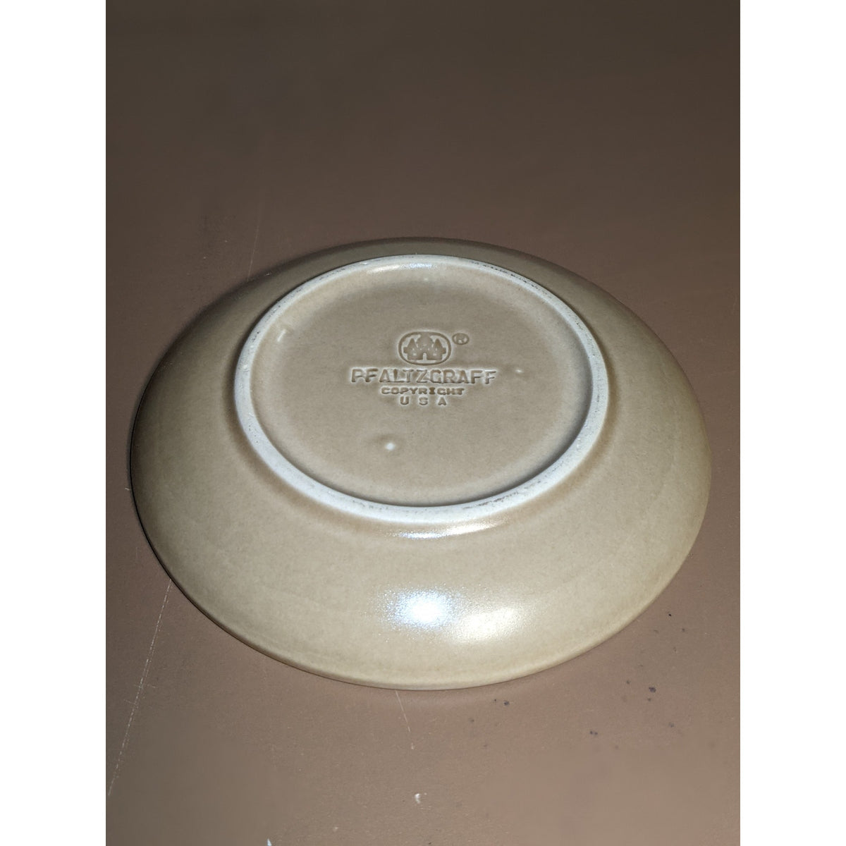 Pfaltzgraff Saucer for Tea Cup Replacement 6" Plate Tan Blue Edge LOT of 6