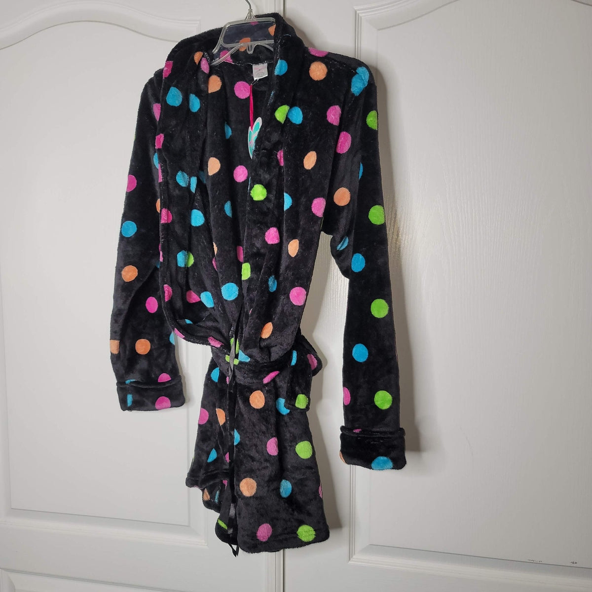 Body Candy Fun Polka Dot Luxe Plush Soft Sleepwear Robe Multicolor Size Large