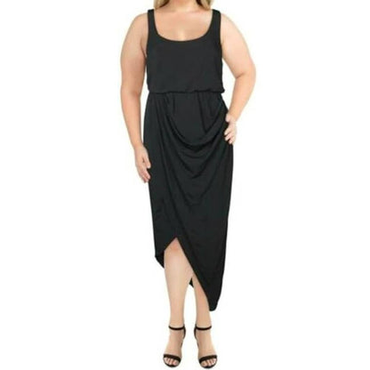 I.N.C. Sleeveless Asymmetrical Hem Blouson Dress Size 1X Paisley Labyrinth NWT
