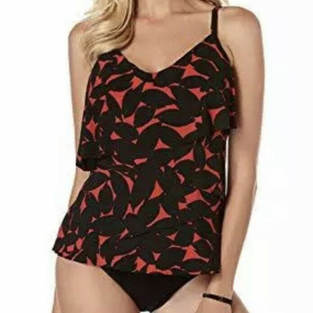 Magicsuit Petal Pusher V Neck Tankini Top Soft Bra Swimwear Swimsuit size 8