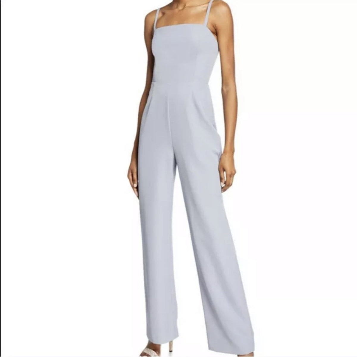 WAYF Charlize Light Blue Backless Jumpsuit Size Medium NWT