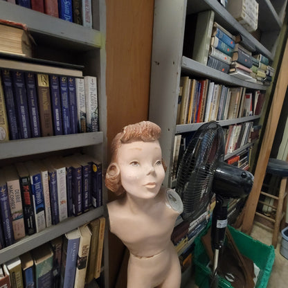 SPRITELY KID vintage GIRL mannequin with stand NO Arms 40's Victory roll Hairdo