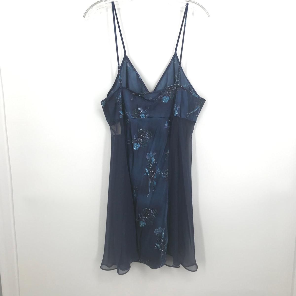 Cinema Floral Nightie nightgown Sleeveless Short Sleepwear Lingerie XL vintage