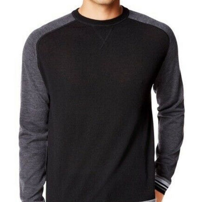 NWT Good Man Brand Pullover Sweater Long Sleeves Crew Neck Colorblock Black XL