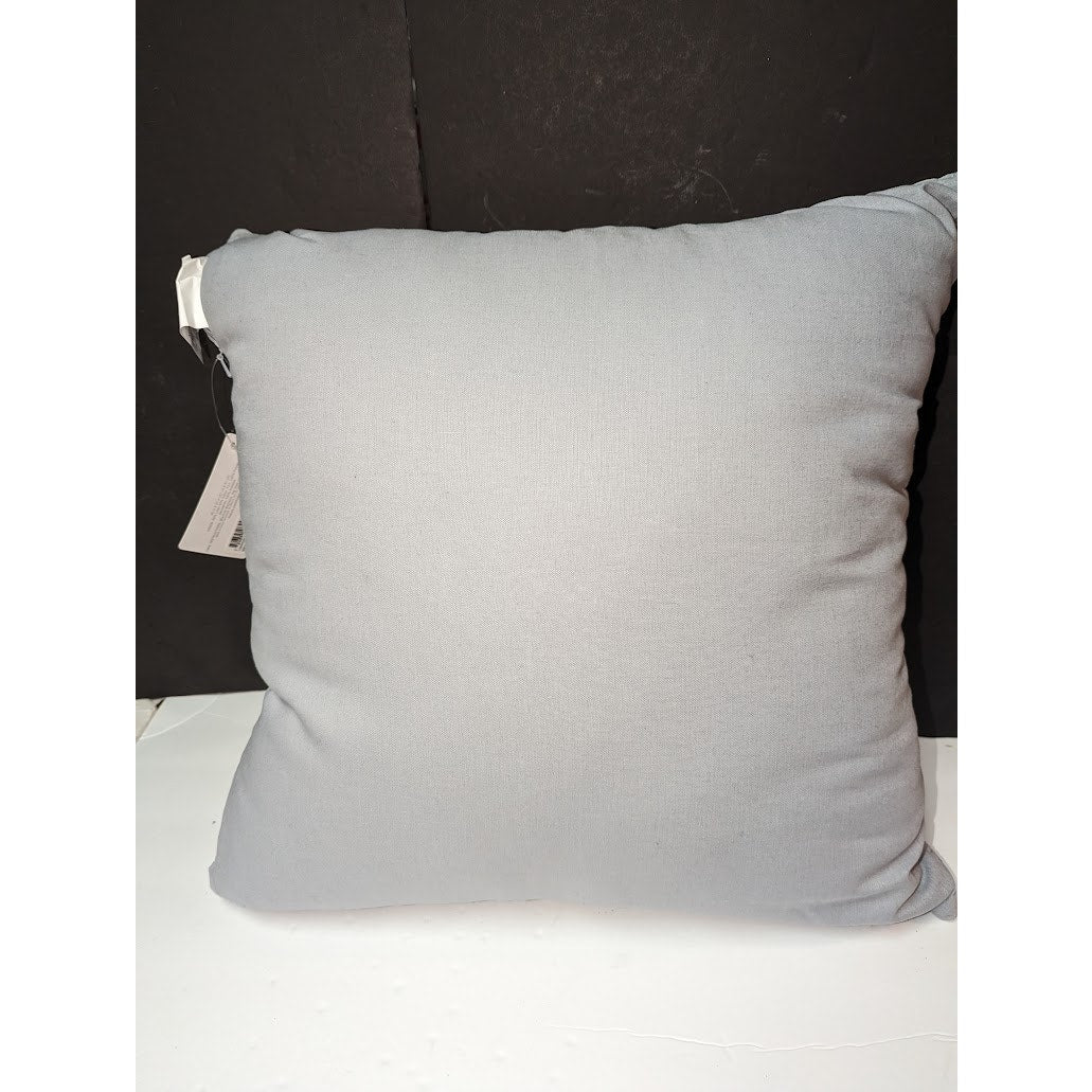 Hotel Collection Light Blue/Gray Decorative Pillow 20x20 linen blend NEW