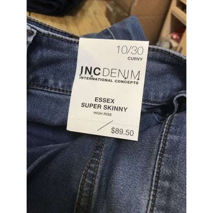INC International Concepts Essex Curvy-Fit Ankle Distressed Jeans High Rise 10