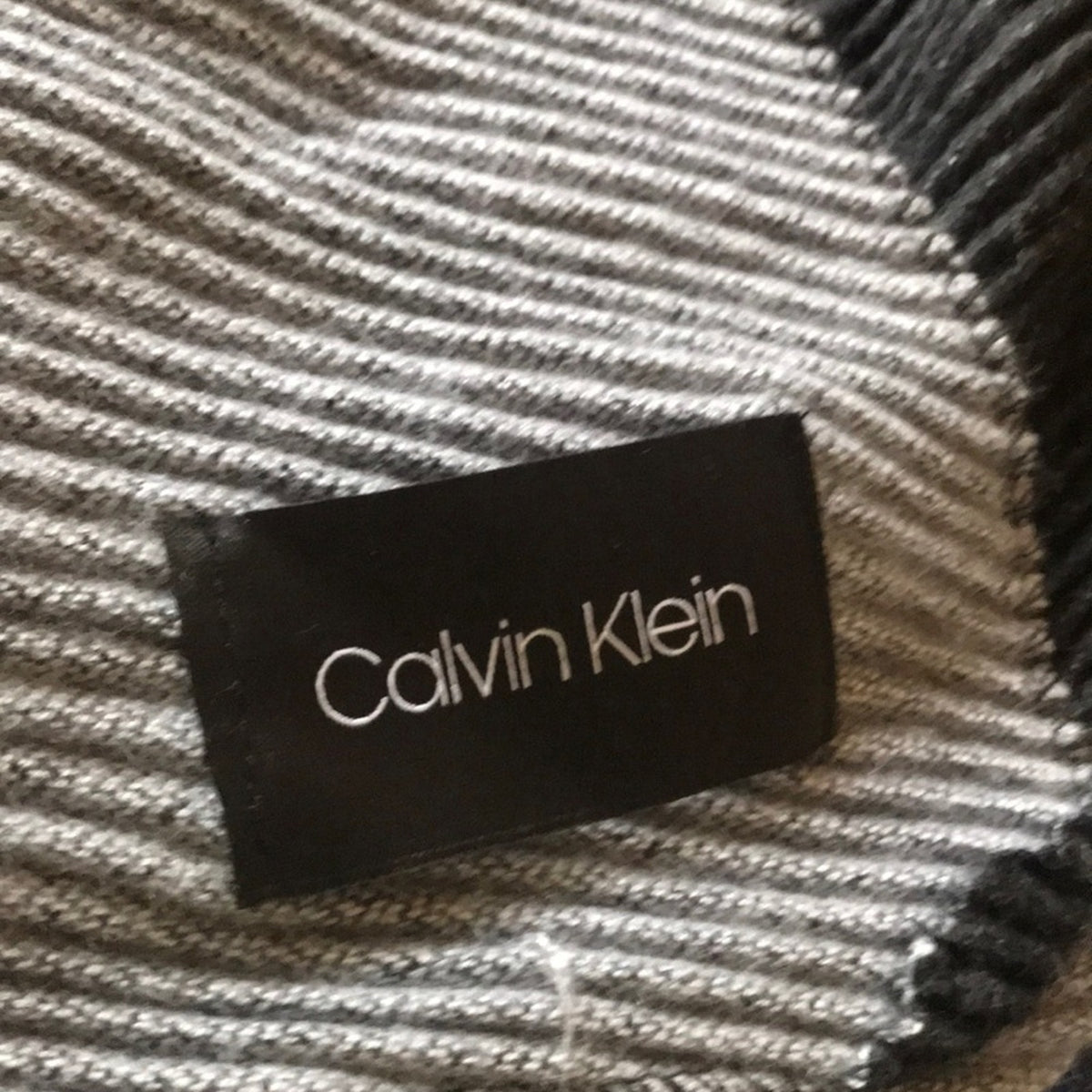 Calvin Klein Double Faced Pleated Blanket Scarves