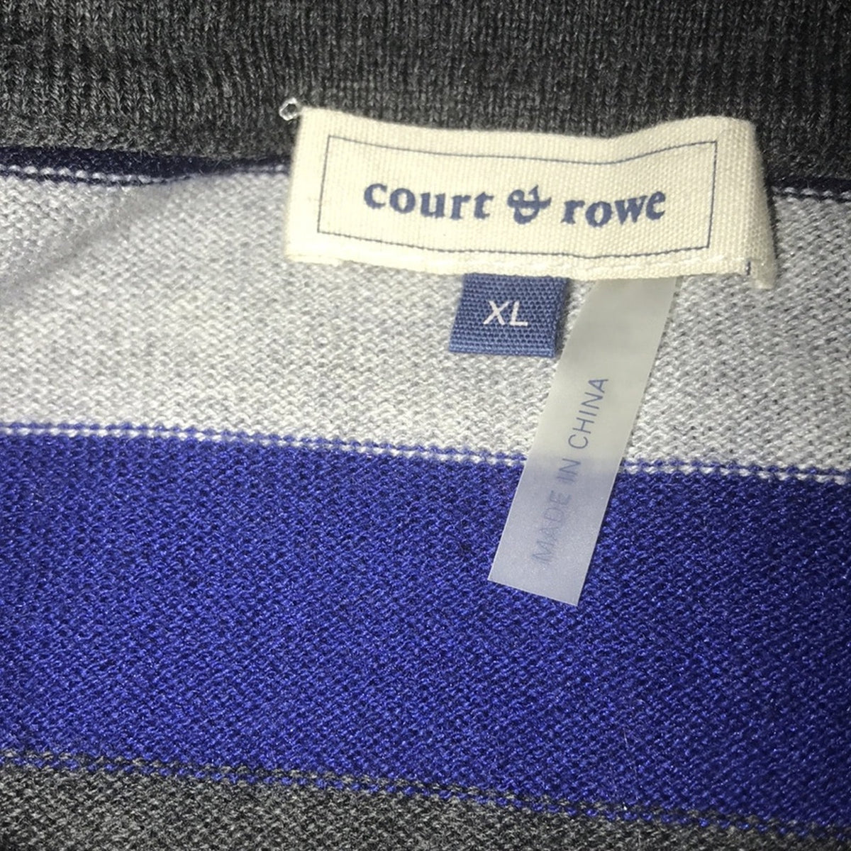 Court & Rowe NEW Metallic Stripe Sweater XLarge