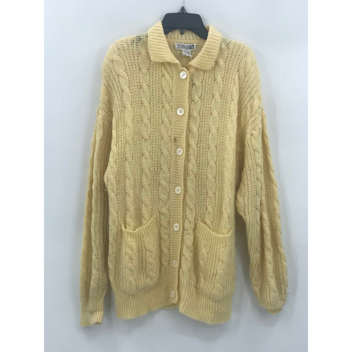 Vintage Adele Joyce Women's Front Buttons Cardigan Sweater Long Sleeves Granny