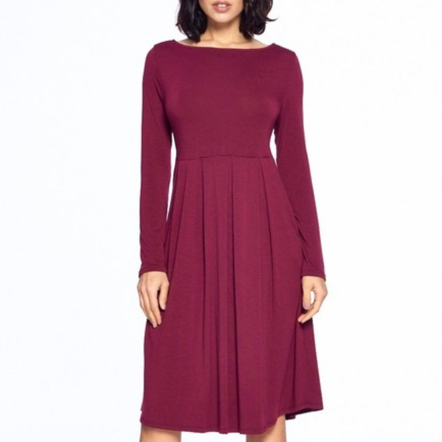 Super Fox Midi Dress Classic Ribbed Texture XS Extra Small Modest Career NEW