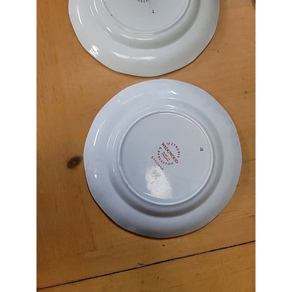 LOT OF3 Wedgwood Kashmar Bread and Butter Plate Red Brown Floral