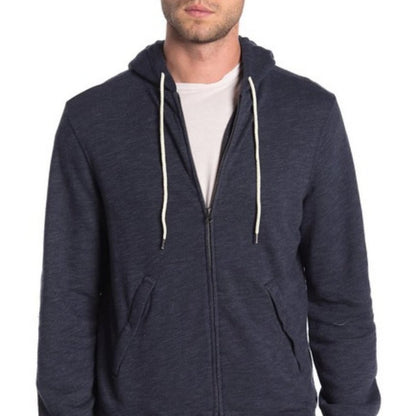 Grayers Montague Zip Up Hoodie Long Sleeves Front Zip Closure Navy X_large New