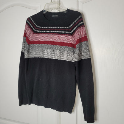 ATM Nordic Ski Crew Neck Knitted Pullover Sweater Shirt Long Sleeve Size Small