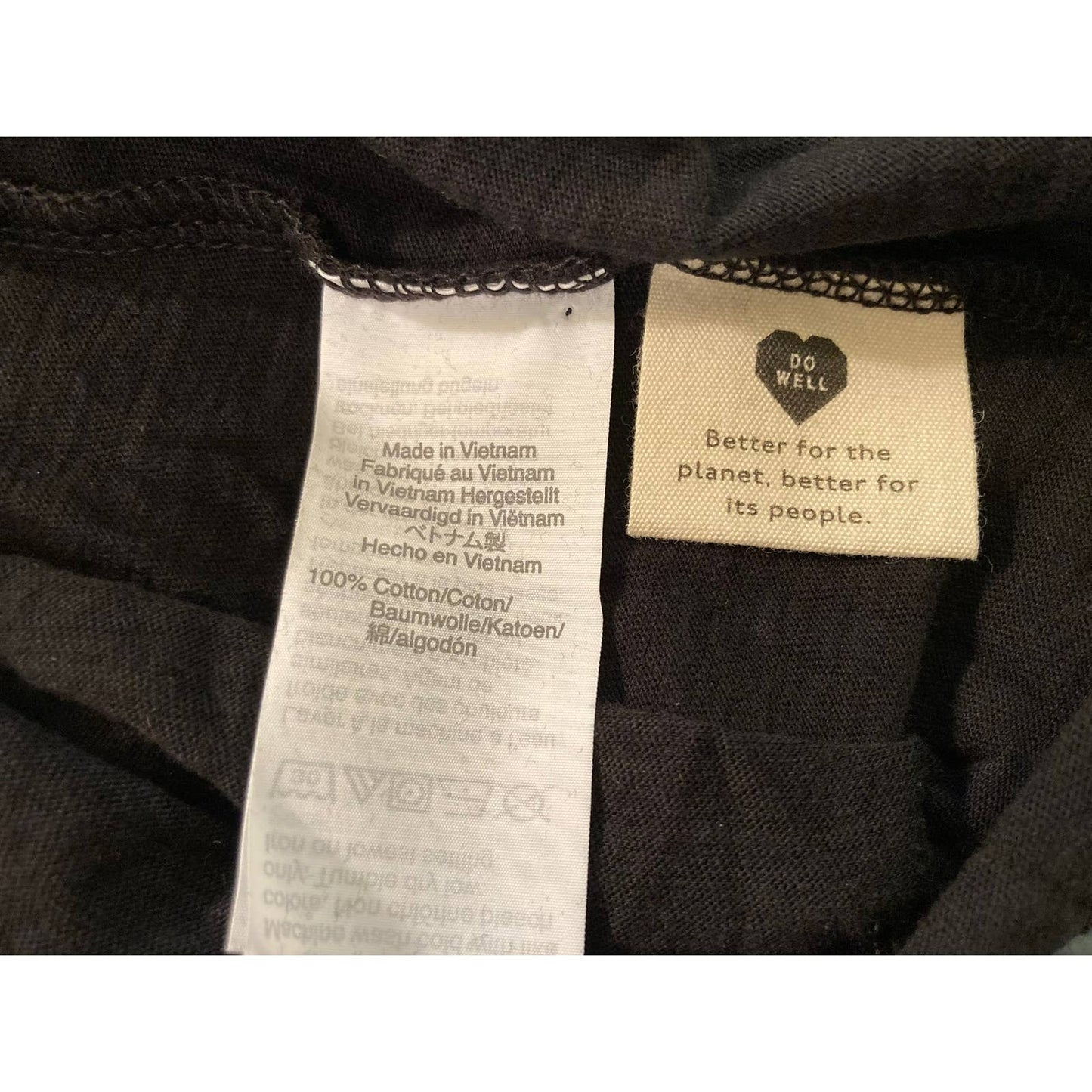 Madewell Long-Sleeve Crew Neck Pocket Tee Top Sz XS/Extra Small Black NWT