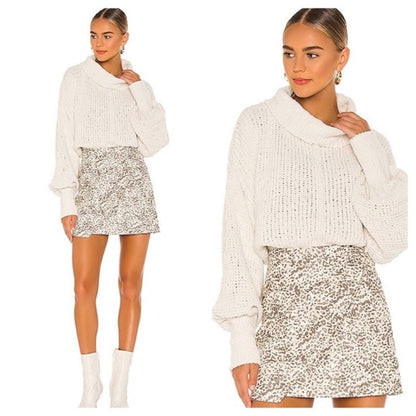 Free People NWT Be Yours Cowl Neck Sweater in Vanilla Bean Size Large