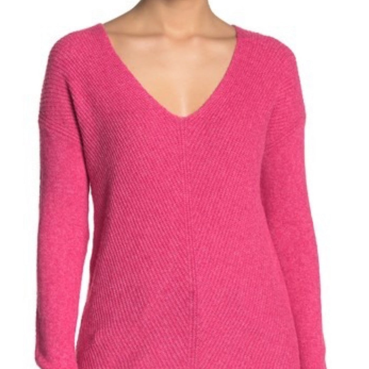 Abound NEW V-neck pink magenta tunic sweater size Extra small XS long sleeve