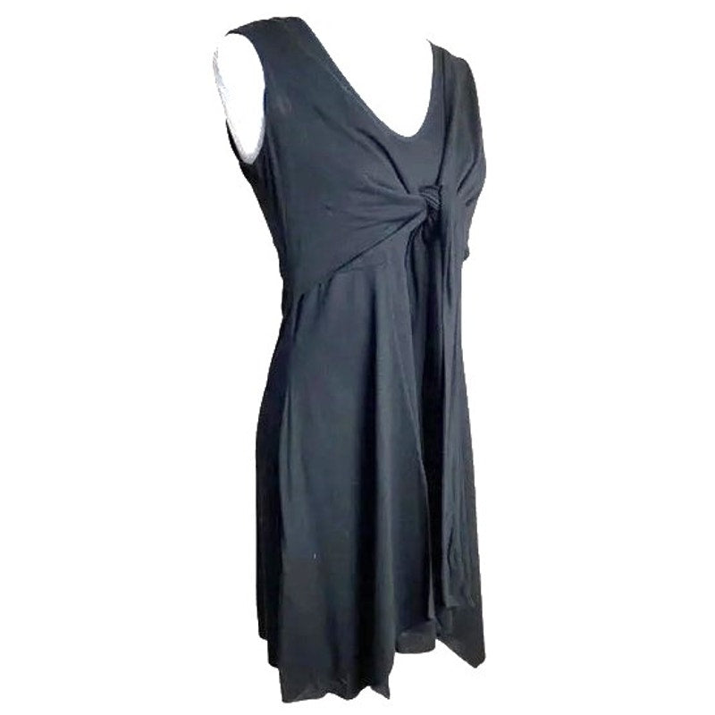 AllSaints Jayda Jersey Front Wrap Sleeveless Mini Dress Size Small in Black NWT