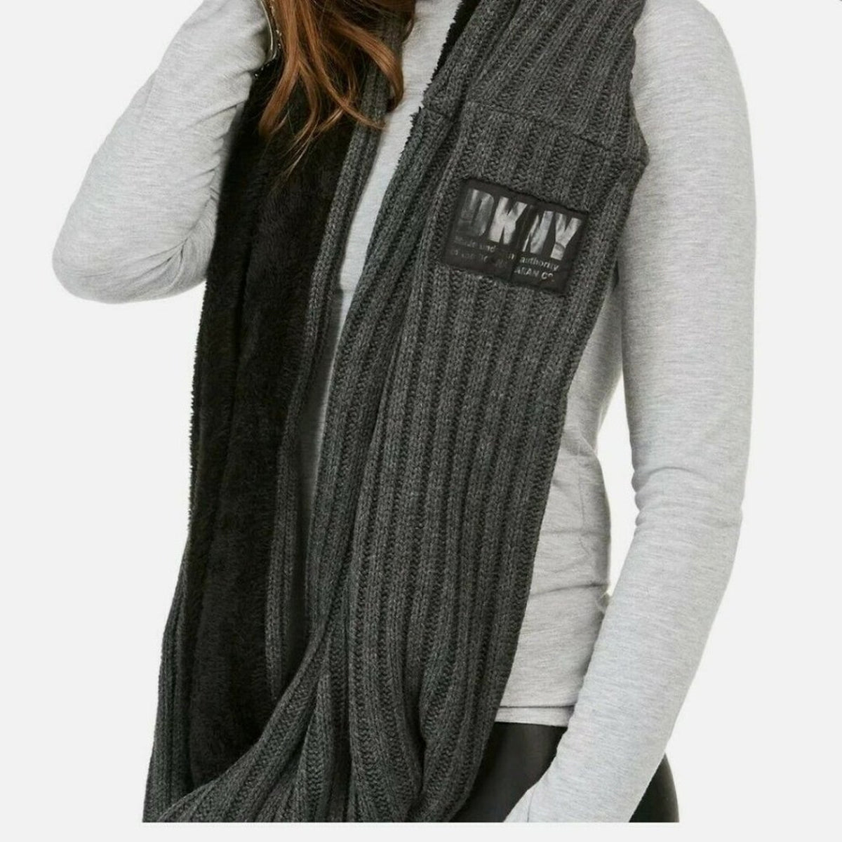 DKNY Fleece-Lined Knit Infinity Scarf Great Gift