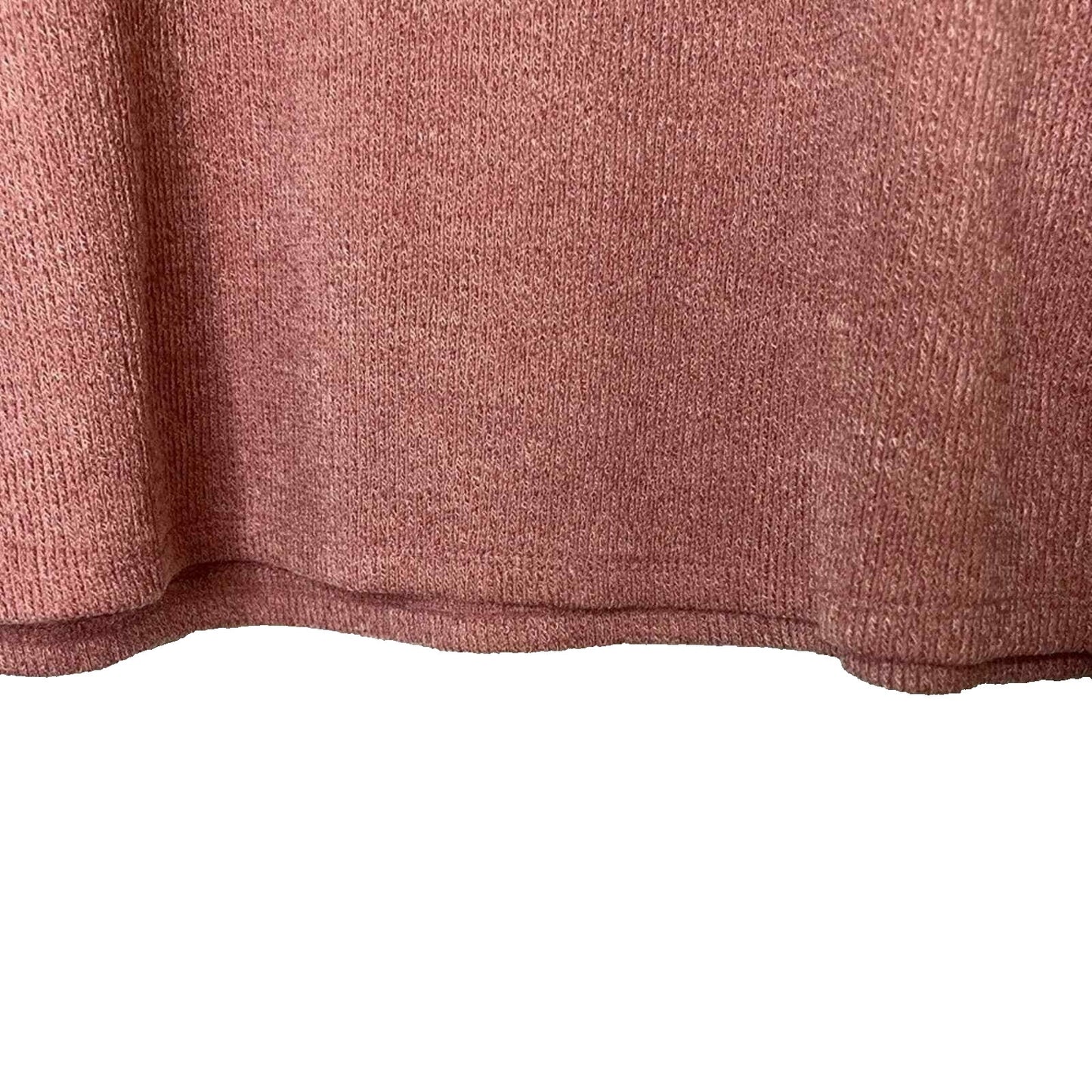 Gibsonlook Long Sleeve Ribbed Knit Henley Top Sz Small Pink NWT