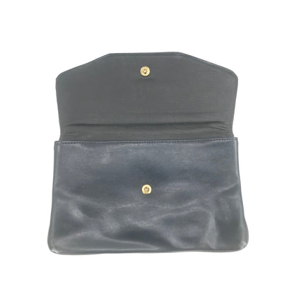 Vintage Women's Clutch Purse Snap Button Black Size One Bag