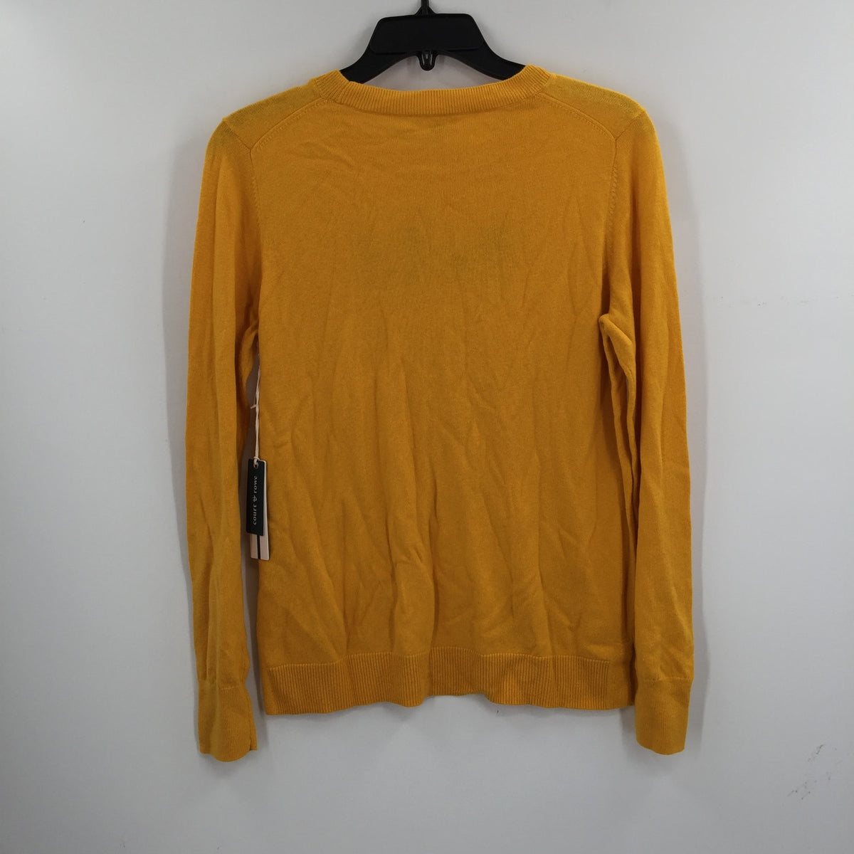Courte & Rowe Voila Fine Guage Pullover Sweater Lightweight Yellow Size Small