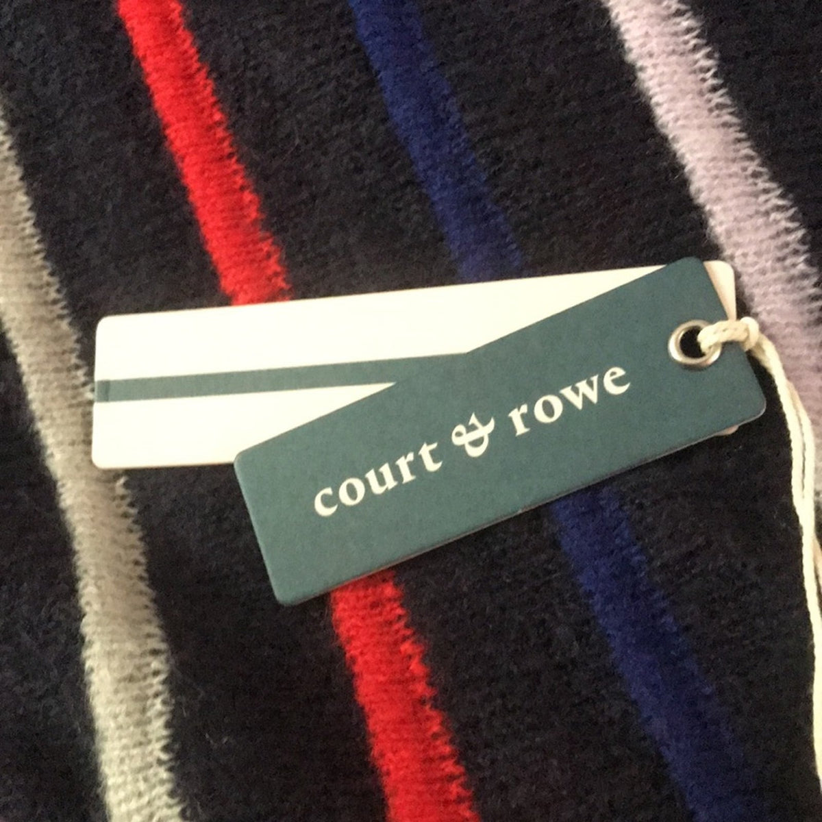 Court & Rowe NEW Navy Crush Stripe Sweater XSmall