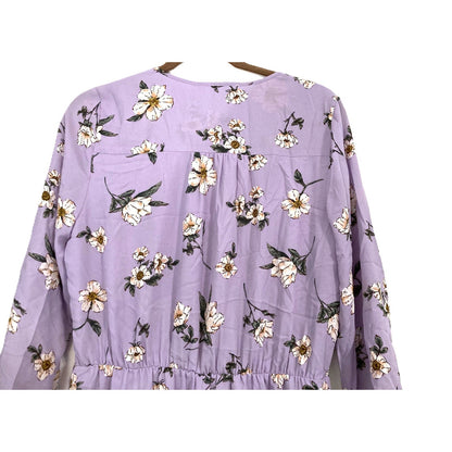 DR2 by Daniel Rainn Smocked 3/4 Sleeve Mini Dress Sz Medium in Lavender NWT