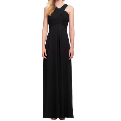 LevKoff Maxi Formal Sleeveless Black Chiffon Sleeveless A-line Dress Size 6 NEW