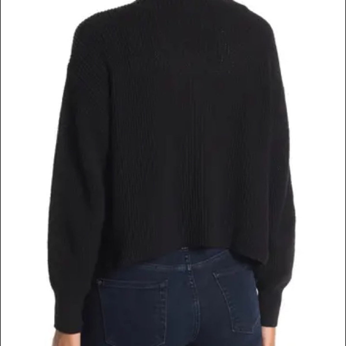 Philanthropy NTW Black Knit Sweater Crop Cardigan Size XS/S