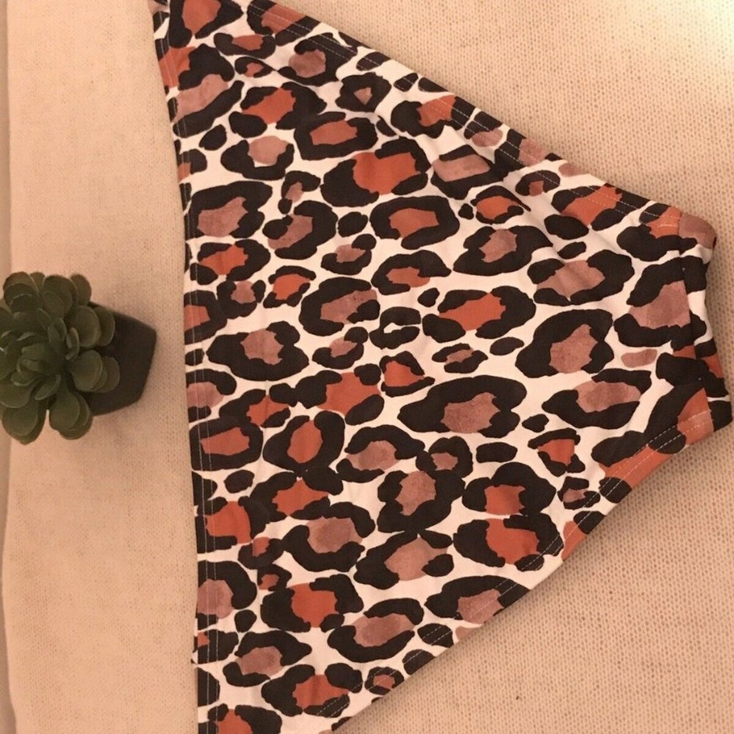 Bar iii Run Wild Animal Print Side-Shirred Bikini Size Large