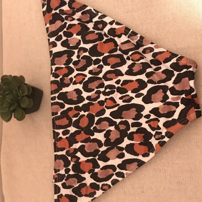 Bar iii Run Wild Animal Print Side-Shirred Bikini Size Large