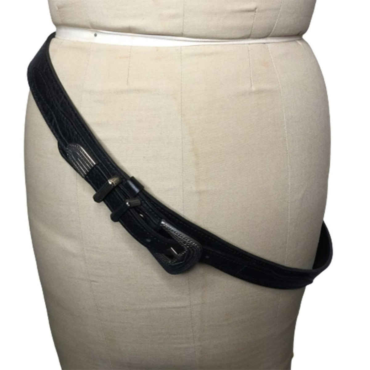 Sonoma California Leather RANGER Belt Silver Buckle Dbl Strap Length Size 38