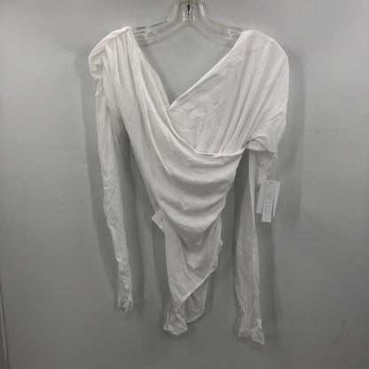 Abound Womens Off The Shoulder Wrap Bodysuits  Long Sleeve White Size Small NWT